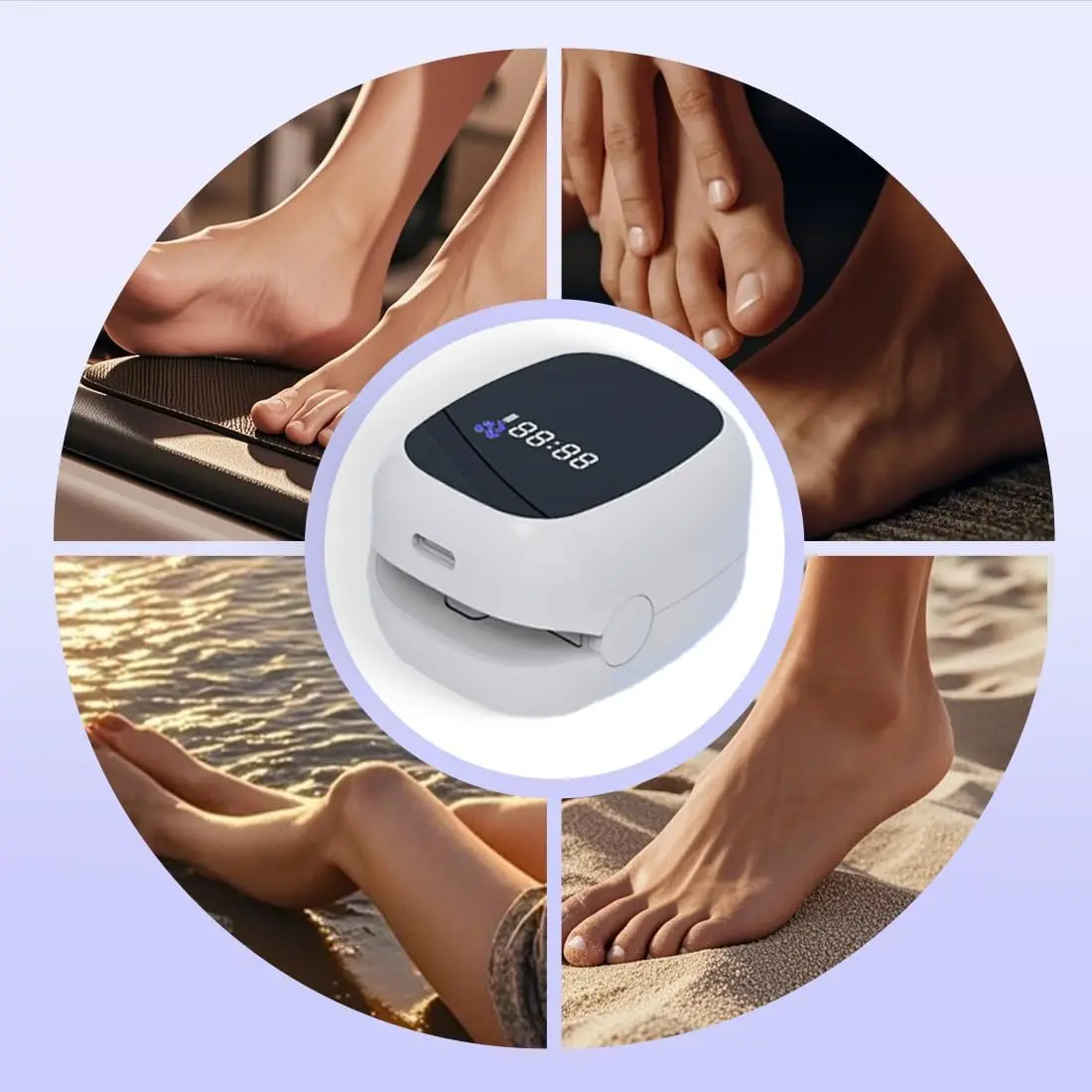 Laser Nail Fungus Treatment Lamp 6 UV LED Phototherapy Device with Blue Light and Infrared for Toenail Fungus for Home Use - view 4