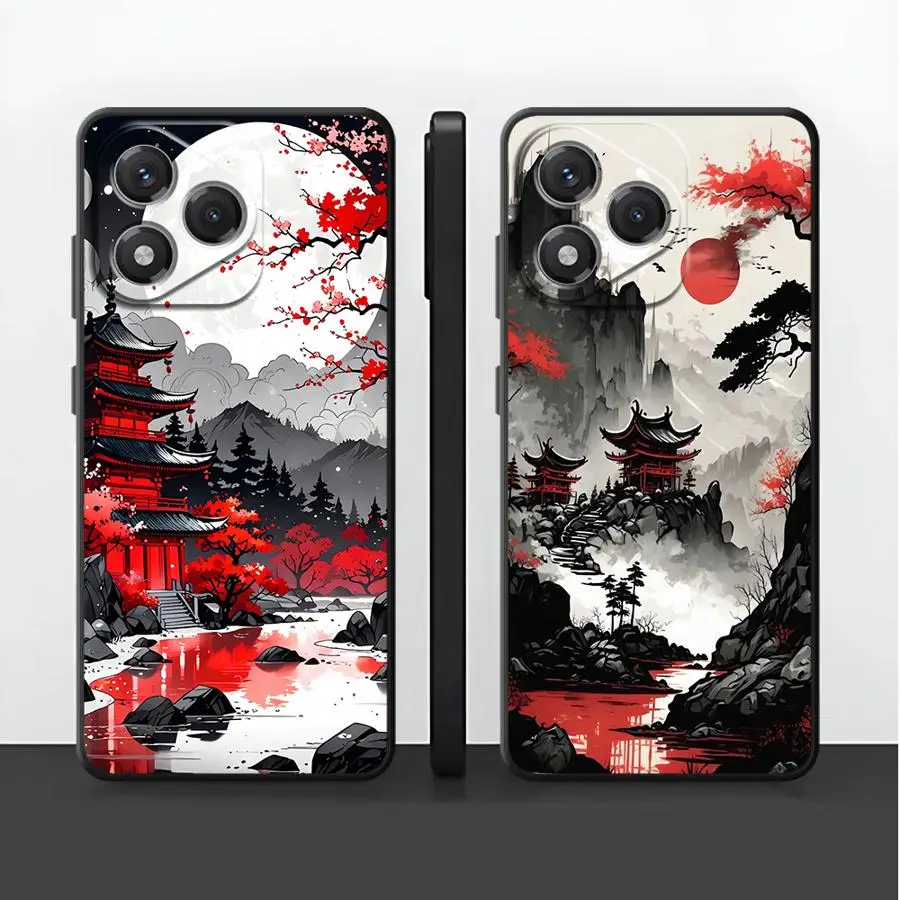 Case for Huawei P30 P20 Pro P20 Lite 2018 P Smart 2019 P20 P40 Lite Funda Phone Cover Wash Painting Landscape