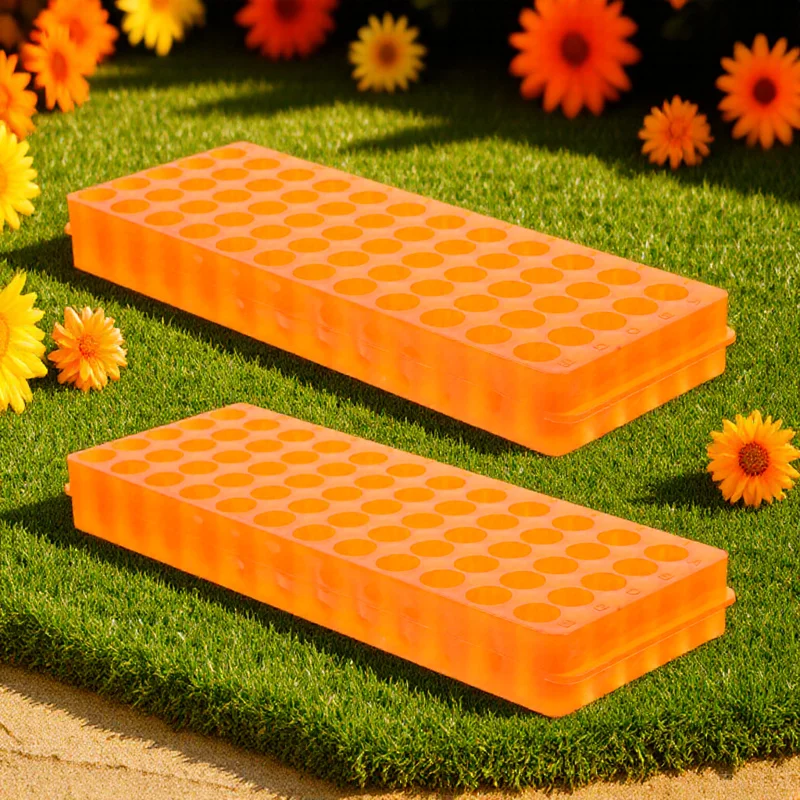 2Pcs Reagenzglas Lagerung Rack 60 Slots Kunststoff Rohr Halter Langlebig Labor Organizer Fach Fläschchen Schuss Halter Rack