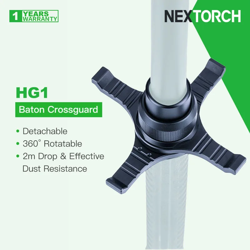 nextorch baton crossguard hg1 destacavel livremente destacavel 360 rotativo feito de liga de aluminio aeroespacial 2m anti gota 01