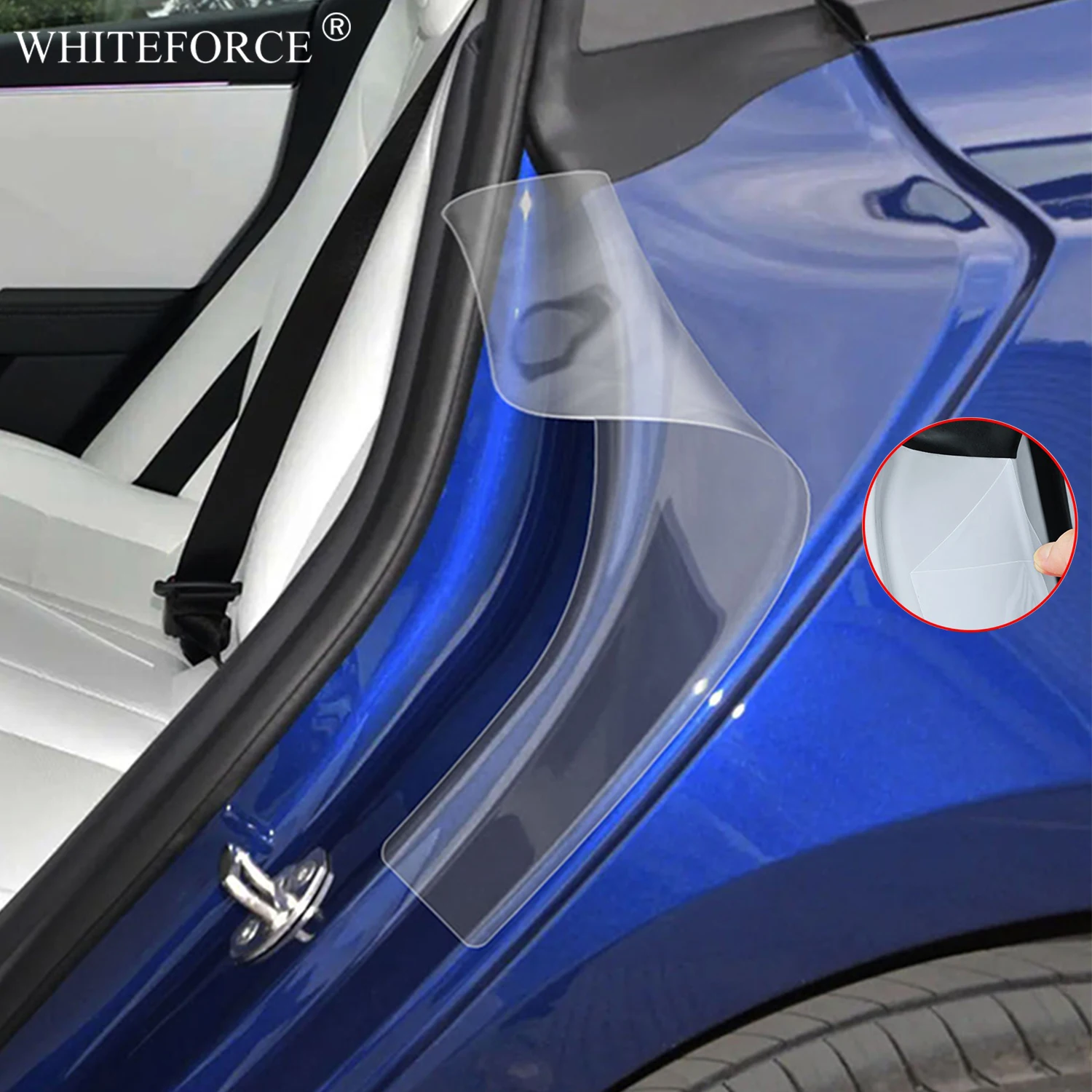 For Tesla Model Y 2021-2026 Juniper Rear Door Interior Anti Scratch Protective Film for Model 3 TPU Anti Scratch Invisible Film