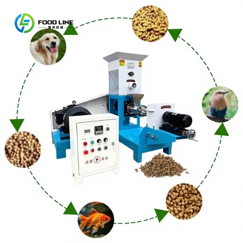 Customized Industrial Cat Dog Pet Food Making Machine Animal Feed Pellet Processing Machine Fish Feed Extruder Machine