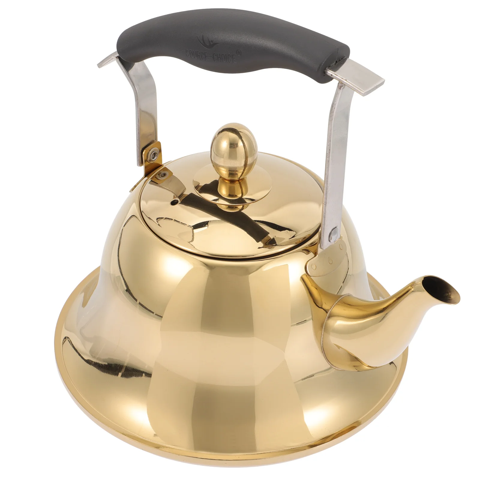 

Camping Kettle for Boiling Water Stainless Steel Heater Kitchen Golden Retro Decor