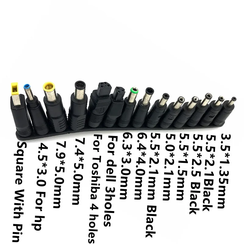 Universal stecker Gleichstrom 5,5x2,1mm 2,5mm Gleichstrom-Ladegerät zum Anschließen des Netzteils für Notebook-Laptops mit quadratischer Größe