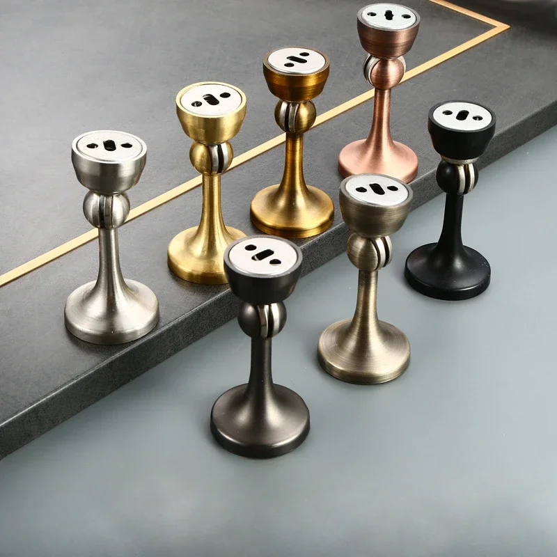 

1PC Zinc Alloy Wooden Door Anti-collision Door Suction, Silent Hotel Bedroom Wall Suction, Strong Magnetic Door Collision
