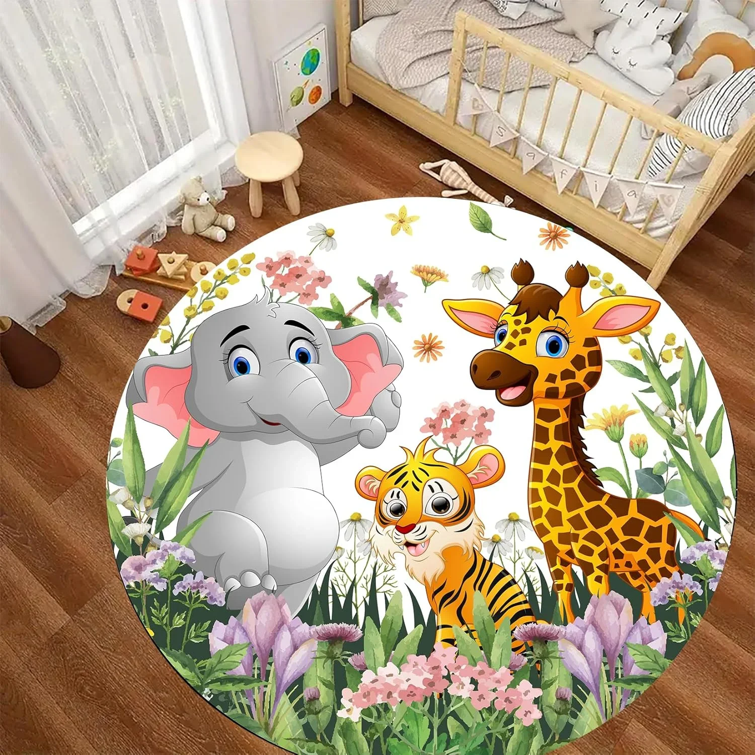 tapetes-redondos-com-estampa-de-elefante-leao-e-girafa-tapete-para-quarto-infantil-tapetes-de-animais-tapete-de-selva-carpete-de-animais-fofos