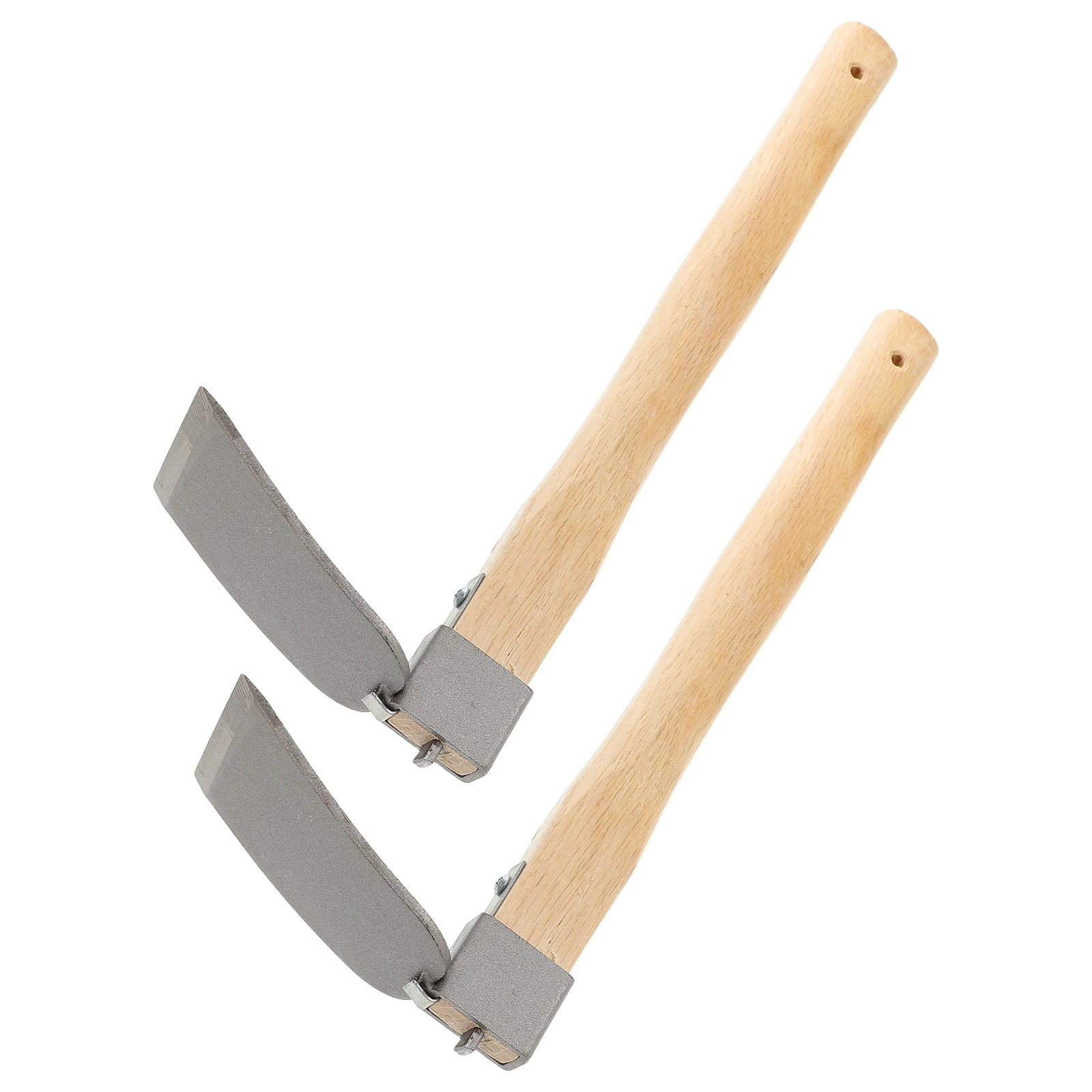 

2pcs 15 Inch Garden Cultivator Manual Hoe Small Weeding Tool Steel Hoes Farming Wooden Handle Multifunctional Gardening Hand