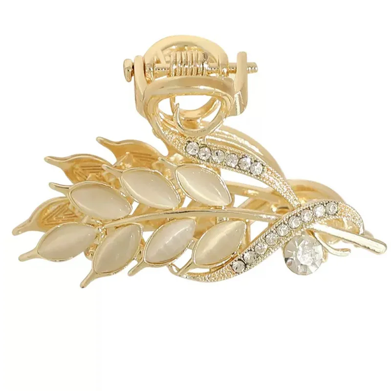 Luxury Gold Wheat Spike Hair Clip for Women, Elegant Hair Accessories for All Occasions Medium Shark Jaw Hair Clip