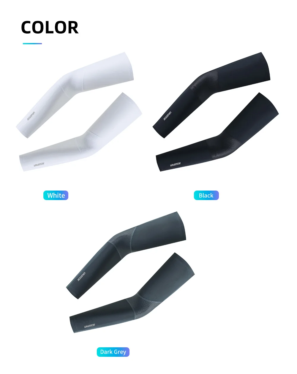 Unisex Ice Silk Arm Sleeves, Proteção solar UV, Arm Cuff para esporte ao ar livre, Ciclismo, Corrida, Basquete, Pesca, Golfe, Tampa do braço, Unisex