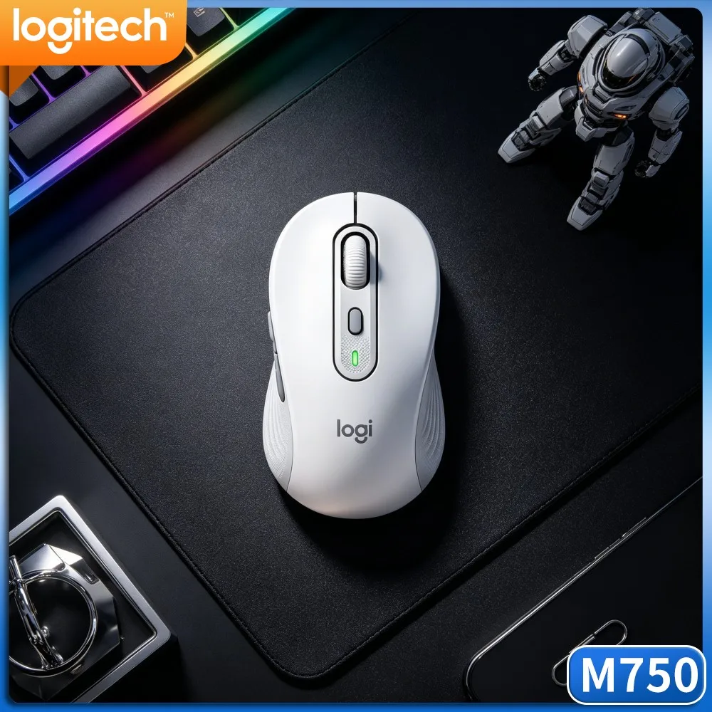 M750 Signature Mouse 90 Percent Click Noise Reduction Soft Thumb Support Twenty Four Month Battery Pad Practical Pick Tool