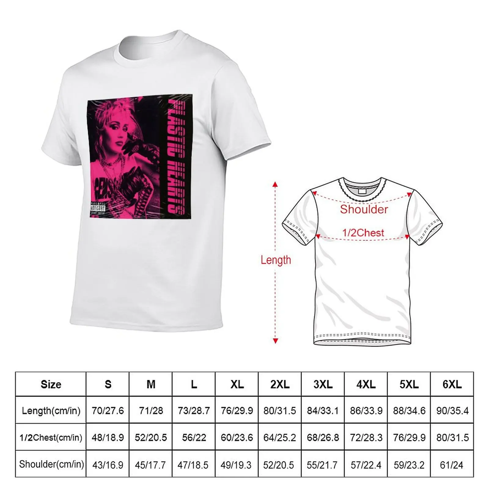Miley Plastic Hearts Classic T-Shirt man t shirt cotton man t shirts graphic T-Shirt