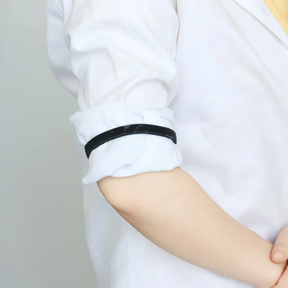 ยืดหยุ่น Hoop Armband Non-Slip Hold Ups สร้อยข้อมือสายรัดข้อมือ Shroud แหวน Pengikat Lengan เสื้อผู้ถือ