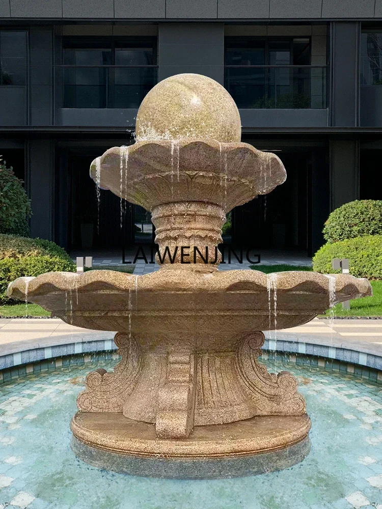 

HLZ stone sculpture fountain flowing water courtyard rockery fish pond fountain garden garden sculpture