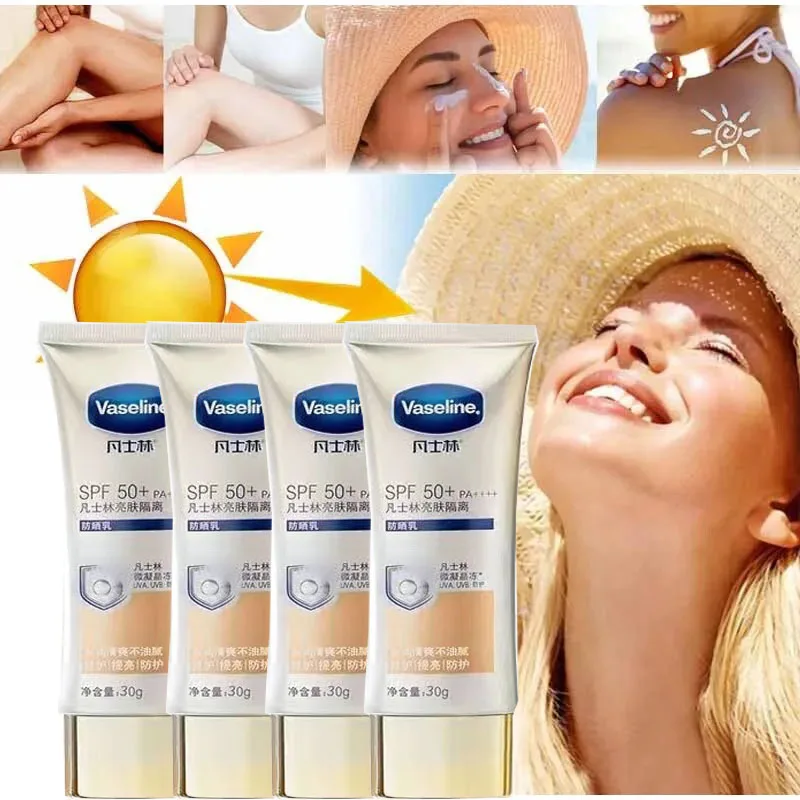 

Vaseline Sunscreen Isolation Milk Umbrella Anti-UV Anti-light Body Lotion Facial Refreshing Moisturizing SPF50+ 30G /90G