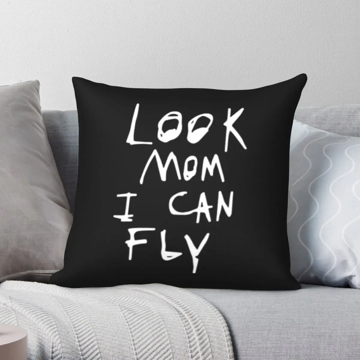 

Look Mom I Can Fly ASTROWORLD Square Pillowcase Polyester Linen Velvet Printed Zip Decor Bed Cushion Cover 45x45