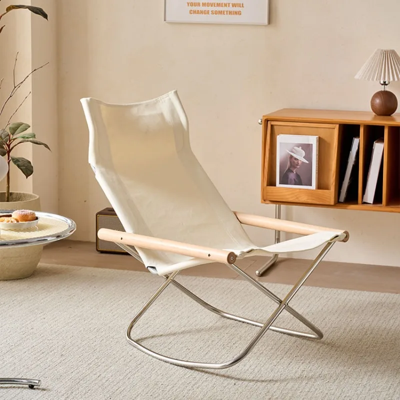 كرسي كسول قابل للطي في الهواء الطلق مريح للتخييم الترفيهي الفردي