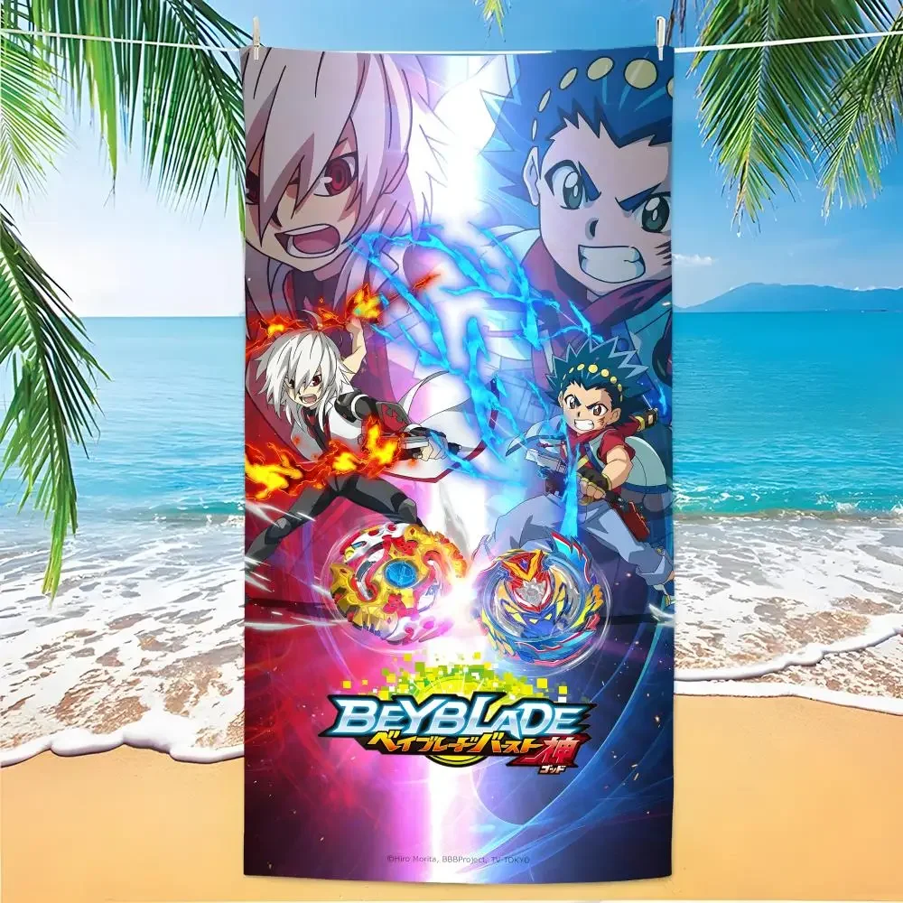 Game B-Beyblade X Towel Polyester Beach Towel Quick Dry Sand Free Bath Towel for Summer Pool Travel Vacation