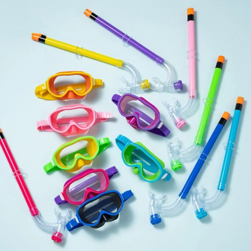 Eyewear Snorkel Set Waterproof UV Protection Snorkeling Goggles Anti-fog Professional Swimming Goggles Children/