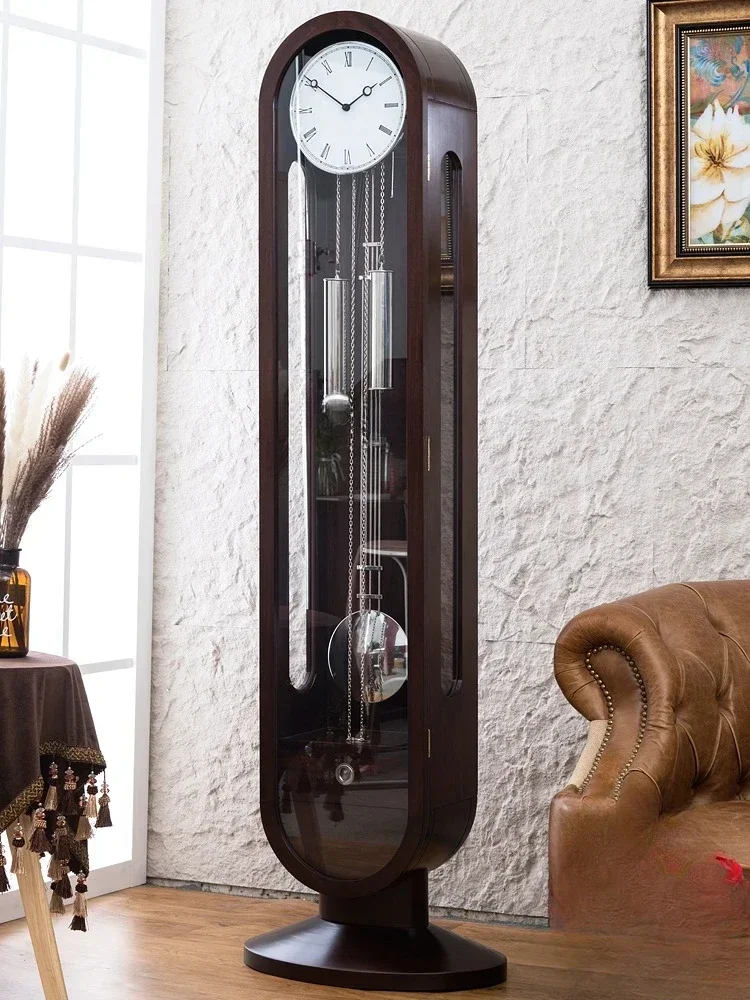 European-Style Living Room Simple American-Style Large Floor Clock Hermle Movement Mechanical Floor Clock Hg118