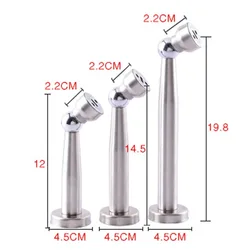 Lengthen Stainless Steel Magnetic Sliver Door Stop Stopper Holder Catch Floor Fitting With Screws For Bedroom Family Home Etc