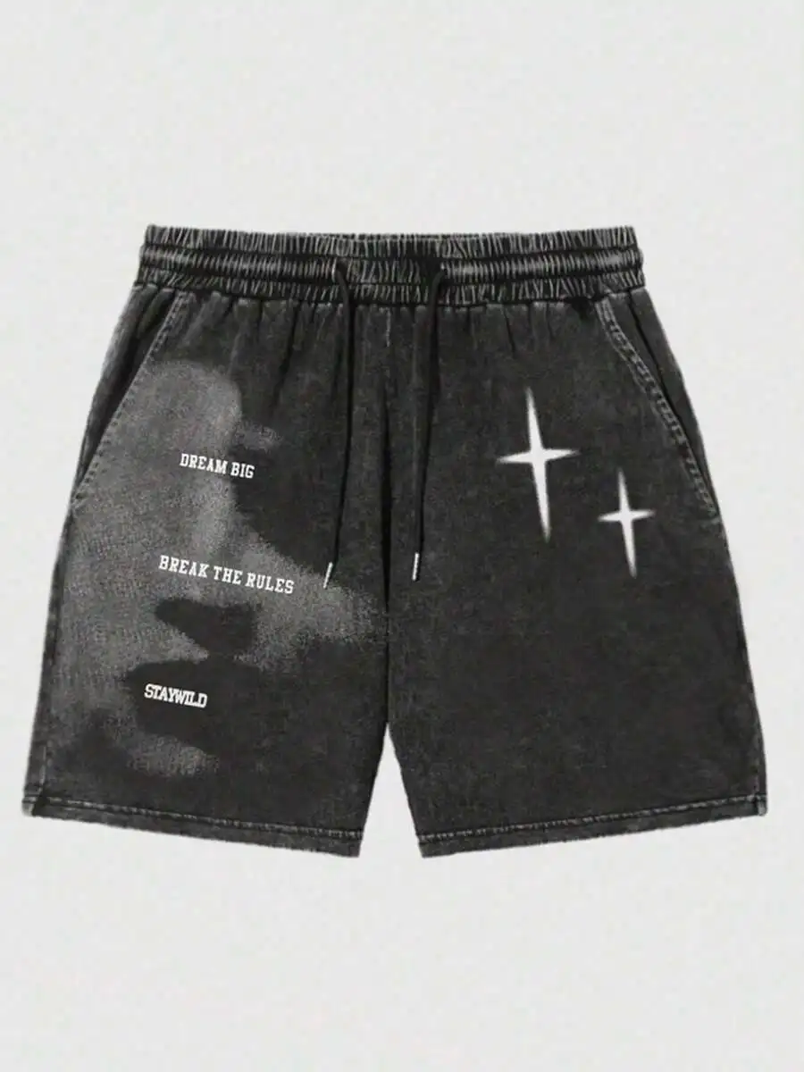 

230g Washed Vintage Cotton Shorts Men Casual Summer Shorts