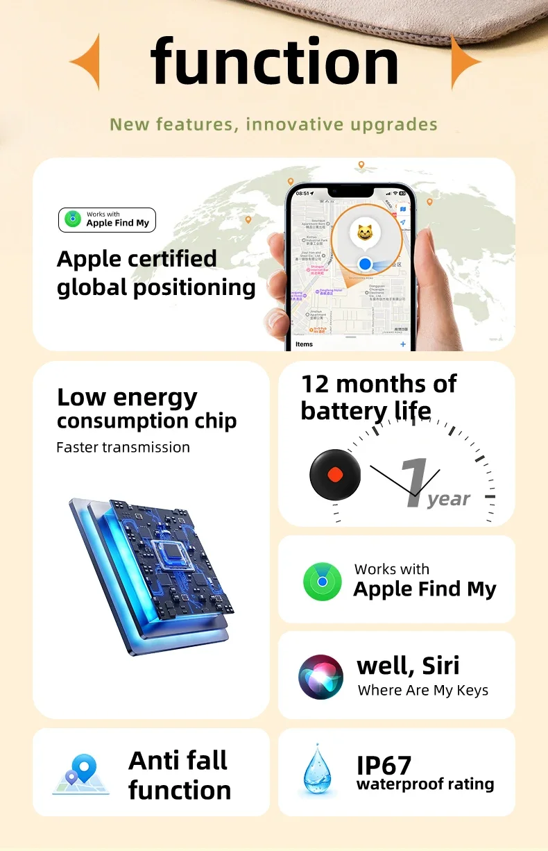 Air Tag Locator Tracker of Personas Gps Tracking Device Vehicle Trackers Kids Pets Not Gps Anti-Lost Alarm Security Protection