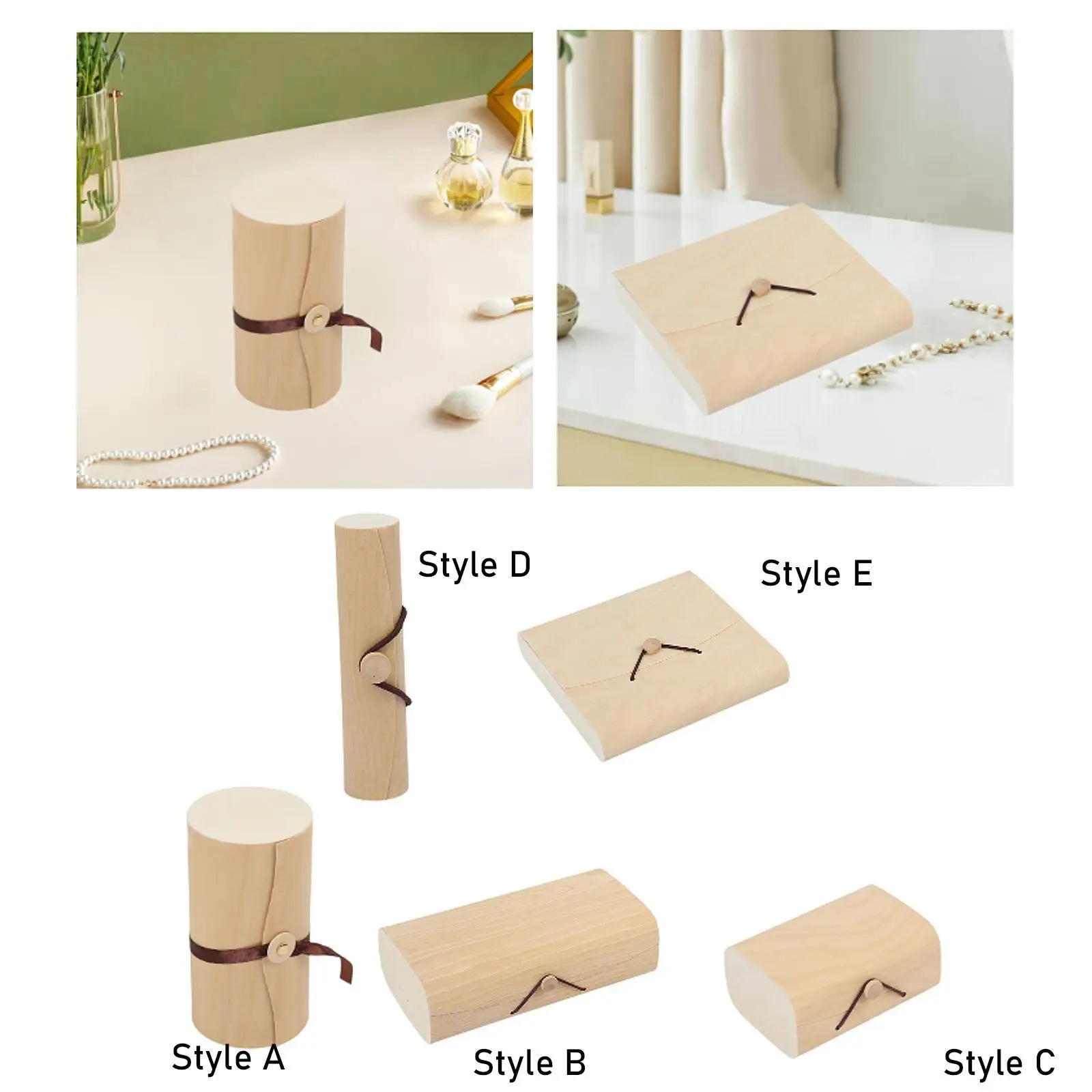 

Wooden Gift Box Eyeglass Case Container Modern Creative Soft Storage Case for