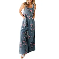 Jumpsuit Dungarees Women's Summer Printed Wide-leg Comfortable Casual Minimalist Niche Versatile Fashionable Designer Luxurious - Image 6