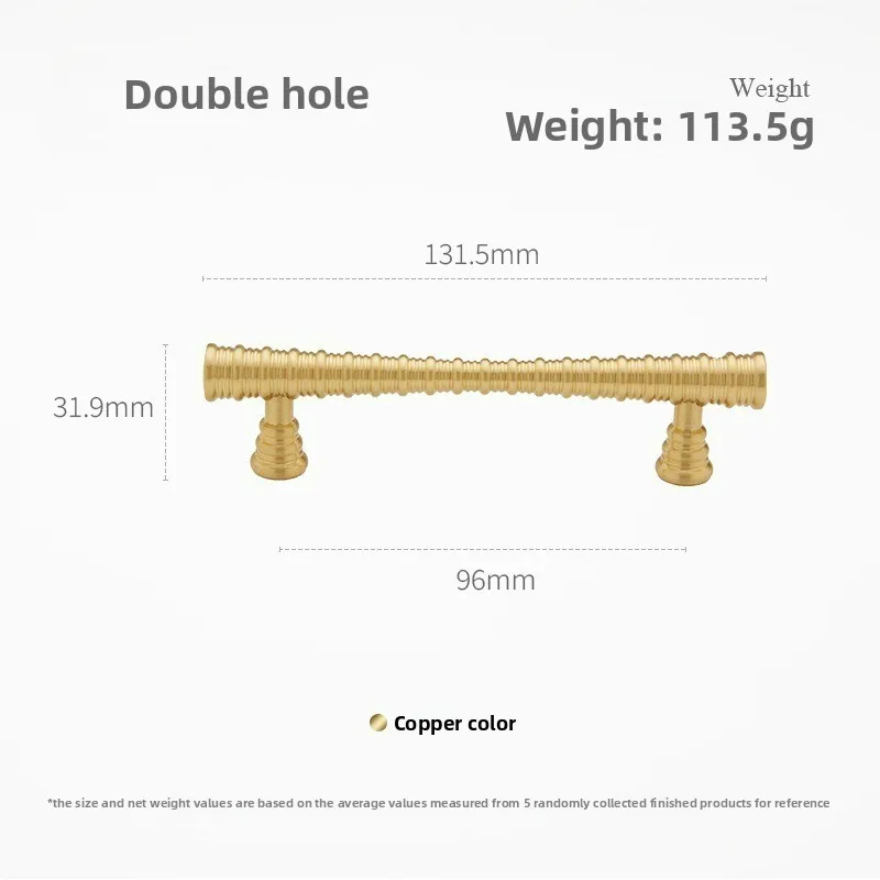 1PC  Small Waist French Spiral Ring Pattern Brass Handle Drawer Wardrobe Cabinet Cabinet Door Handle
