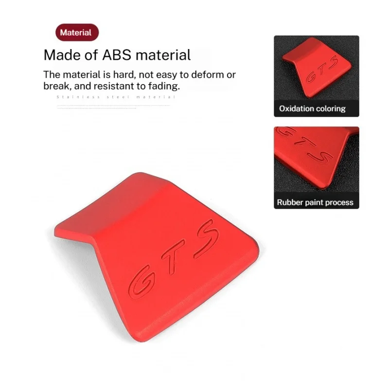 Car Steering Wheel GTS Decorative Patch For Porsche Cayenne Macan Panamera 718 911  Trim Sticker Interior Modification