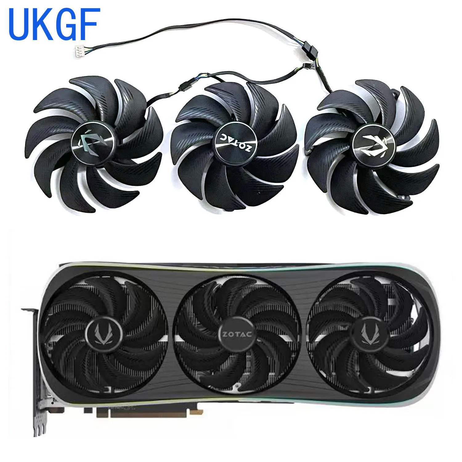 Original 105MM 4PIN GAH3B2H DC 12V 0.5A RTX4090 4080 GPU Fan for ZOTAC Gaming GeForce RTX 4070 Ti 4080 4090 AMP Extreme