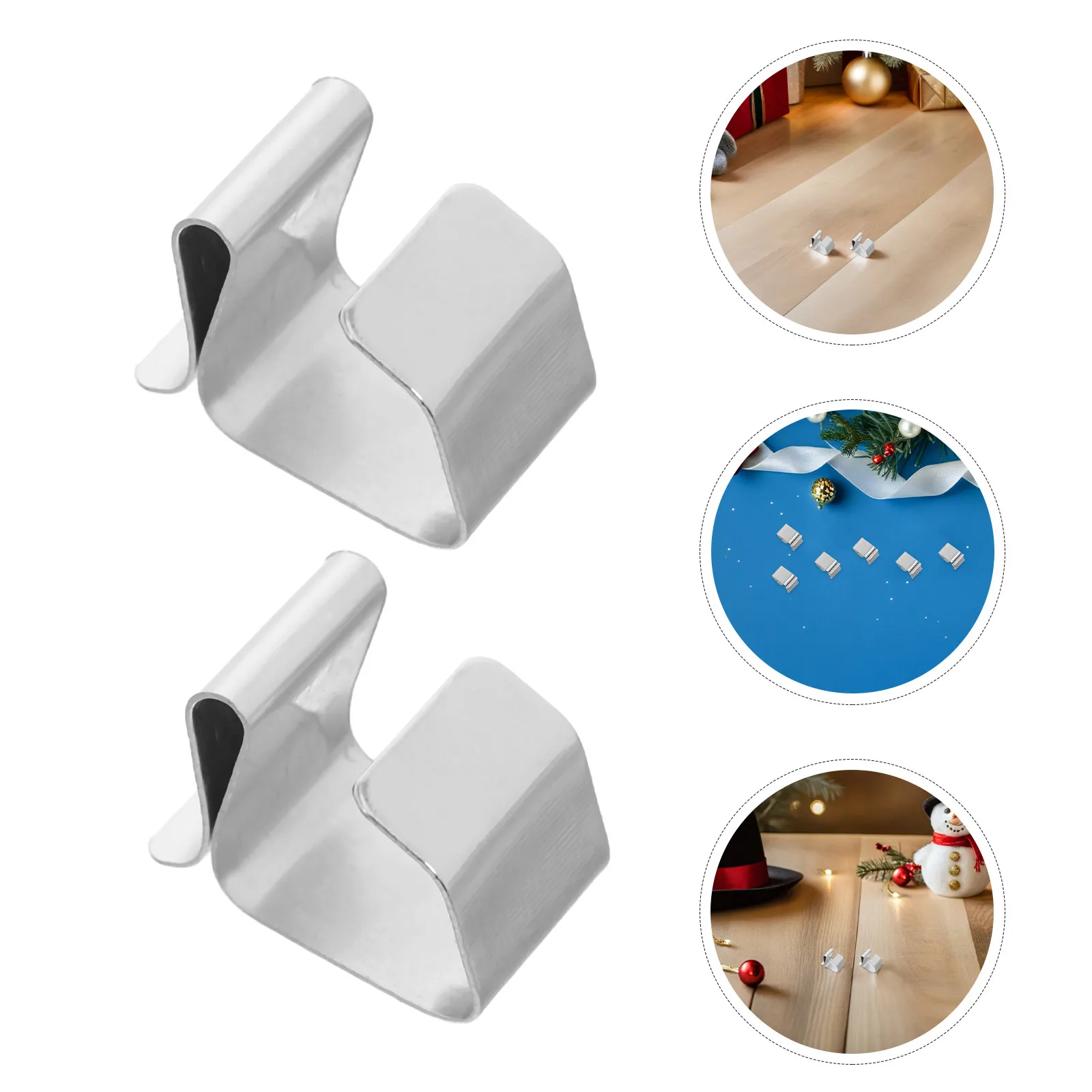 100Pcs Outdoor Gutter Clips String Lights Weatherproof Manganese Steel Xmas Light Clips Patio Holiday Hanging Metal Gutter Hooks