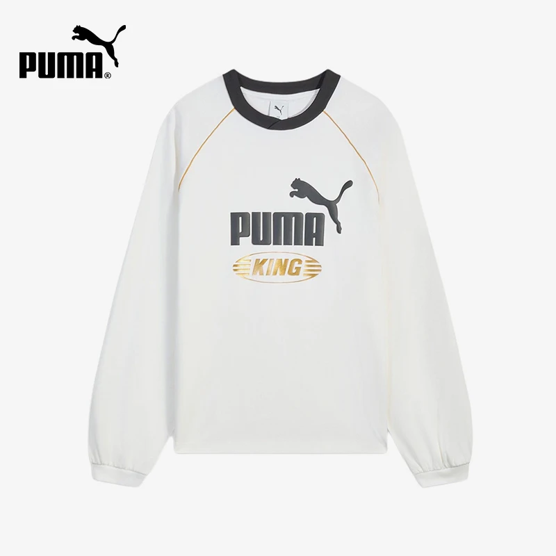 Puma genuine men's and women's white sunscreen soft casual top long sleeved T-shirt 637078-02