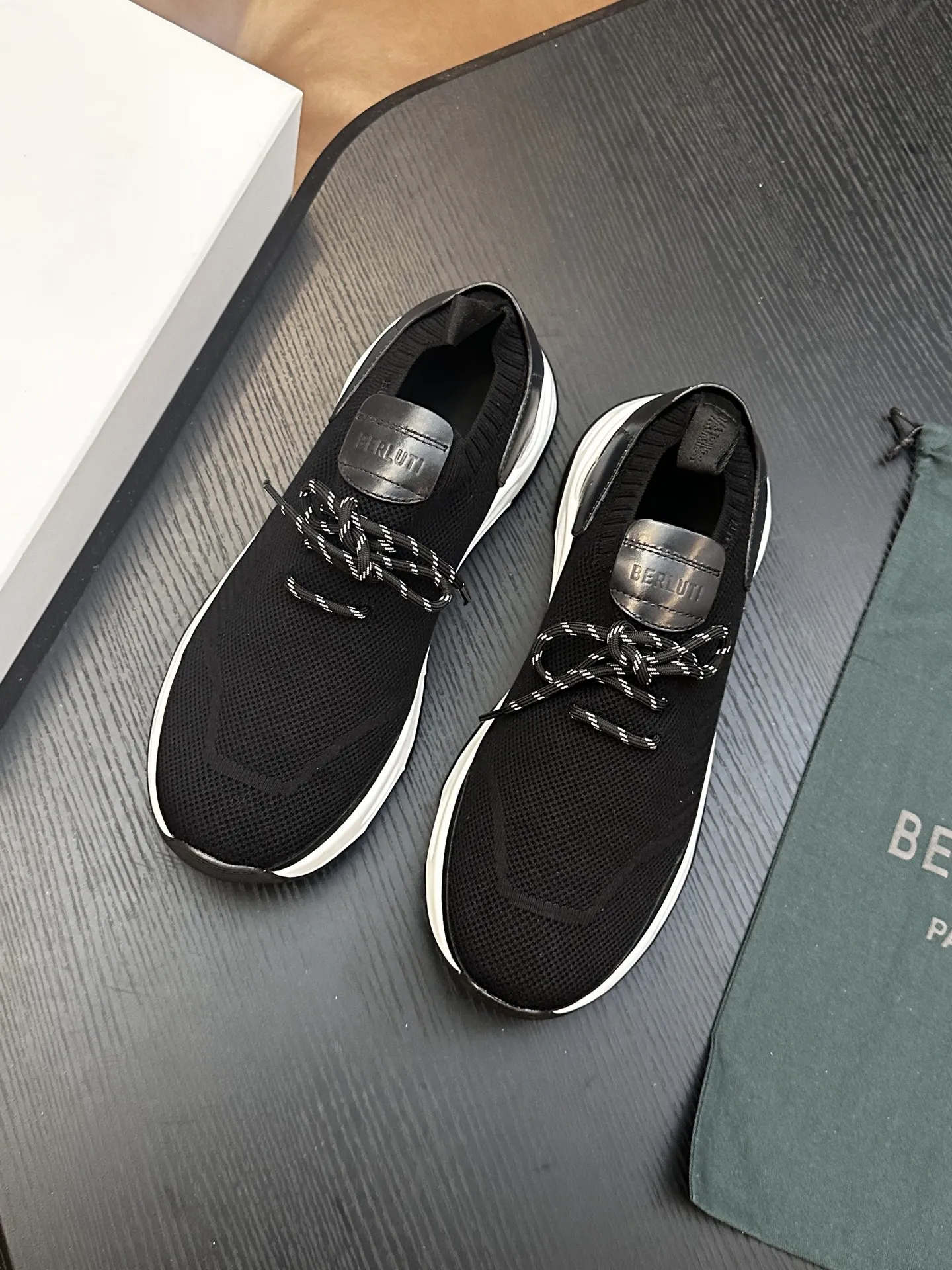 BLLIYOSS 1895 Shoes for Men 2026 New Cowhide splicing high weaving high-density flying weaving High-Quality Soft cowhide lining