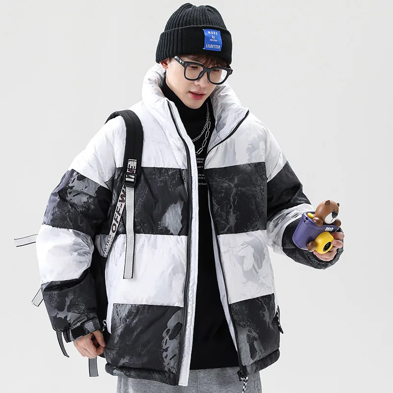 Winter Jackets for Men New Brand Winter Coat Stand Collar Pocket Warm Down Puffy Jackets Bubble Coats Winter Male Jacket Parkas