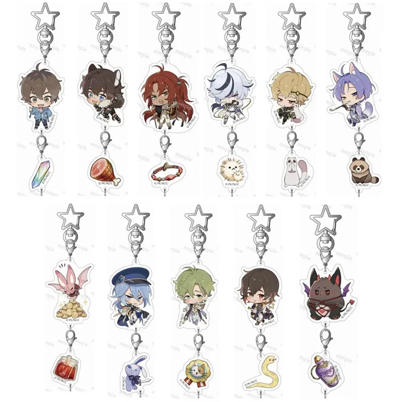 Cartoon Anime Nu Carnival Cosplay Acrylic Keychains Nu: Carnival Eiden Aster Blade Quincy Dante Pendant Keyring Fans Key Chain