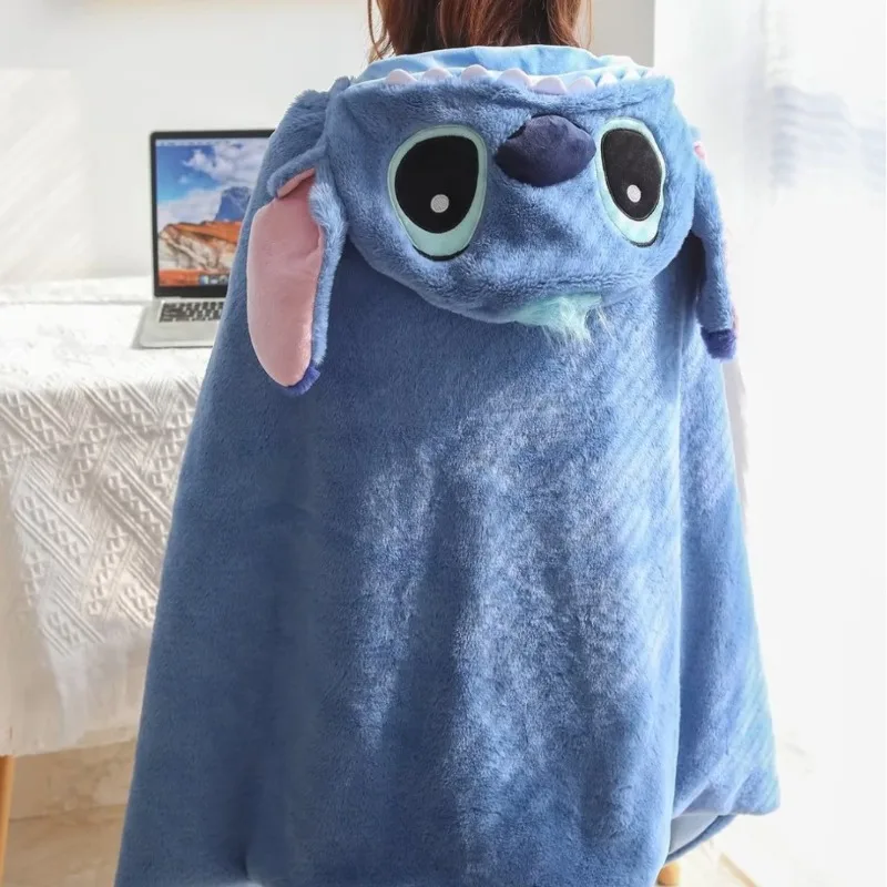 Disney cute cartoon animation Stitch shawl office car warm cape air conditioning blanket cover blanket