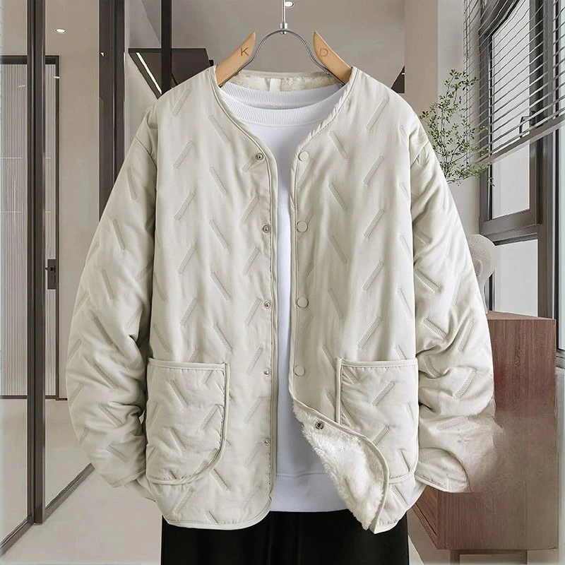 Men's Winter Thermal Padded Jacket Thick Warm Inner Wear for Teens Students Slim Fit Liner Coat