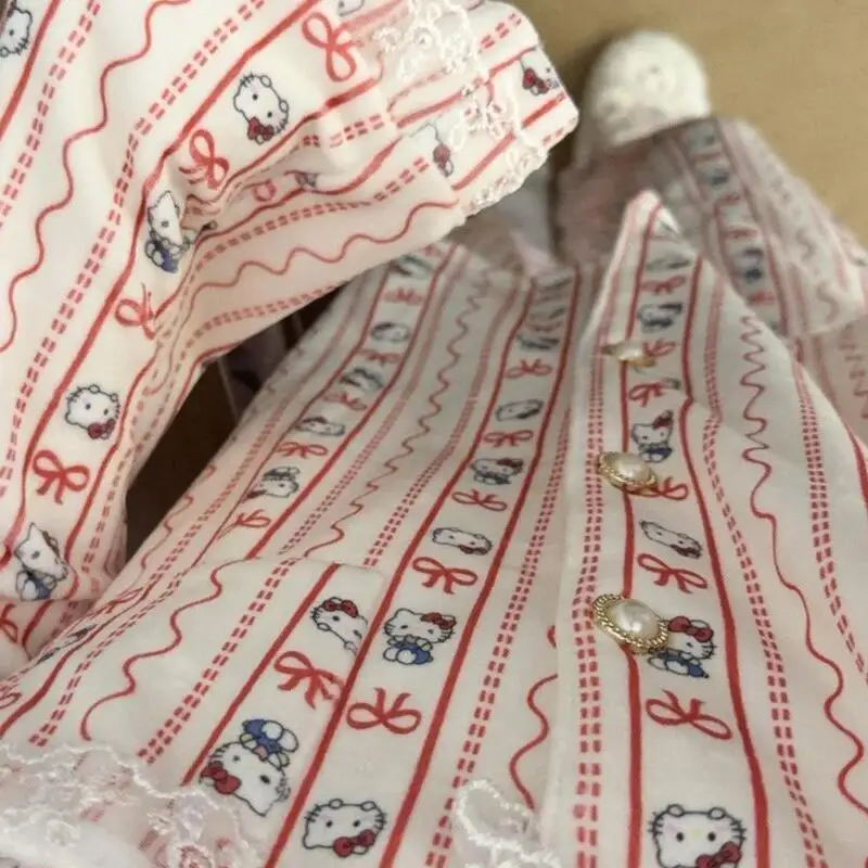 Meisje Loungewear set microvilli hello kitty kawaii Cartoon Student Casual herfst winter revers vest Homewear Pyjama nieuwe Hot