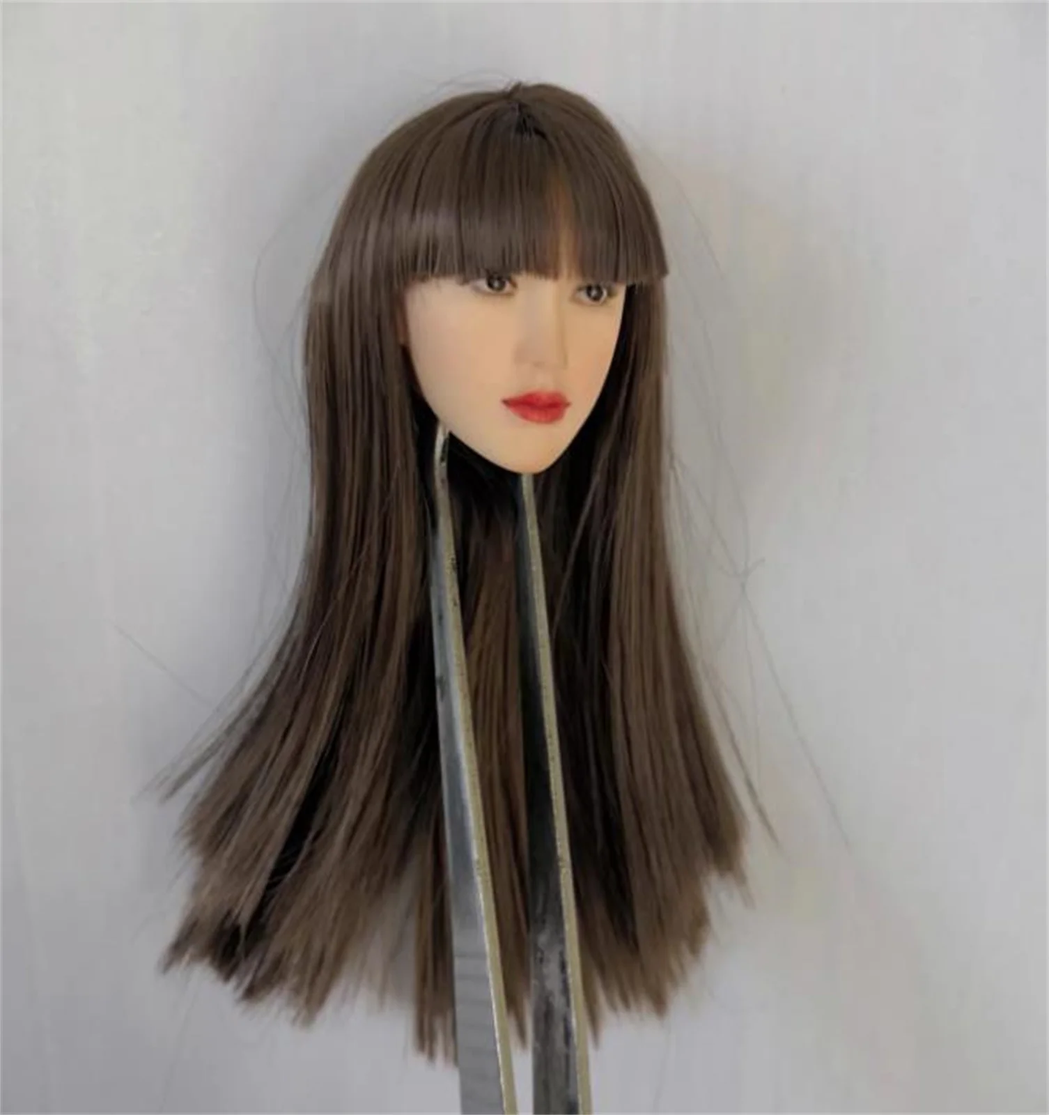 

Масштаб 1/6, женская Asia Beauty, скульптура головы с коричневыми волосами для 12 дюймов PH TBL, фигурка F 12 дюймов, фигурка PH Tbleague 12 дюймов