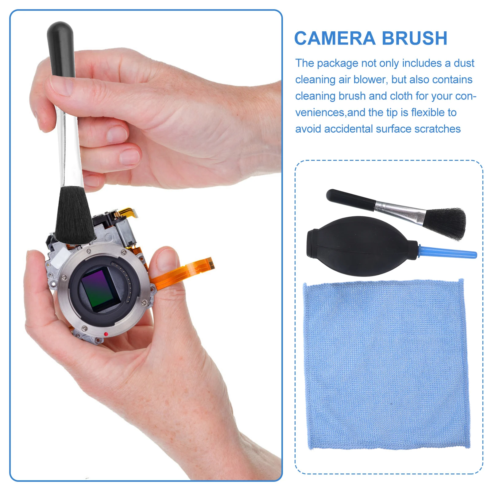 

High Quality Camera Air Blower Dust Cleaner for Lens LCD Screens Keyboard Telescope Portable Safe Durable Long Nozzle Flexible