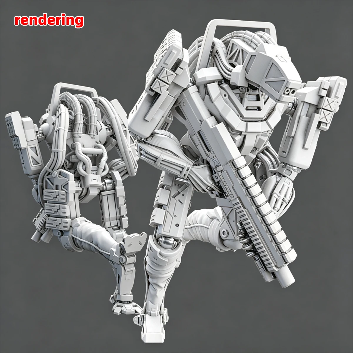 1/35 1/48 1/60 1/72 1/100 1/144 Modellbausatz 3D Harz Miniatur Soldatenfiguren Diorama Unbemalt Richter Mecha Roboter DIY – Detail 8