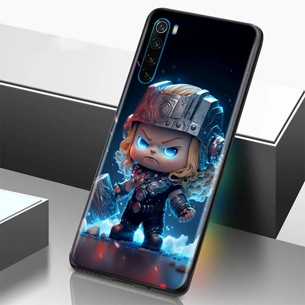 マーベルヒーローズアベンジャーシリコンフォンケース、かわいい赤ちゃん、Xiaomi Redmi Note 10 Pro、8、9、11、12プロプラス、7、8t、9t、10、11s、ファンダ12s,5g