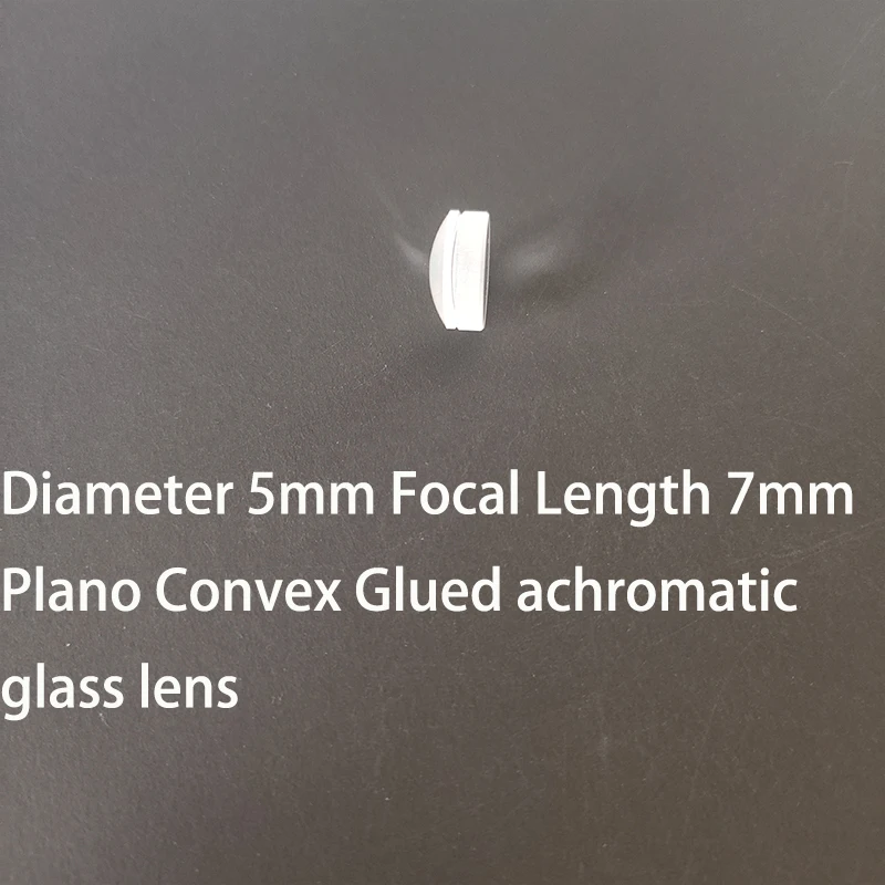 Diameter 5mm Achromatic Plano Convex Glued Lens Focal Length 7mm K9 Glass DIY Eyepiece