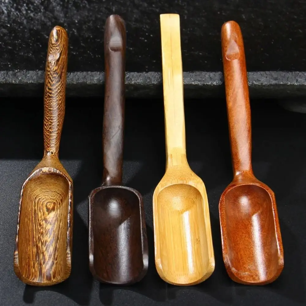 1PC Portable Natural Bamboo Teaspoon Chinese Retro Style Tea Scoop Wooden Teaspoon Kongfu Tea Delicate Spoon Accessories