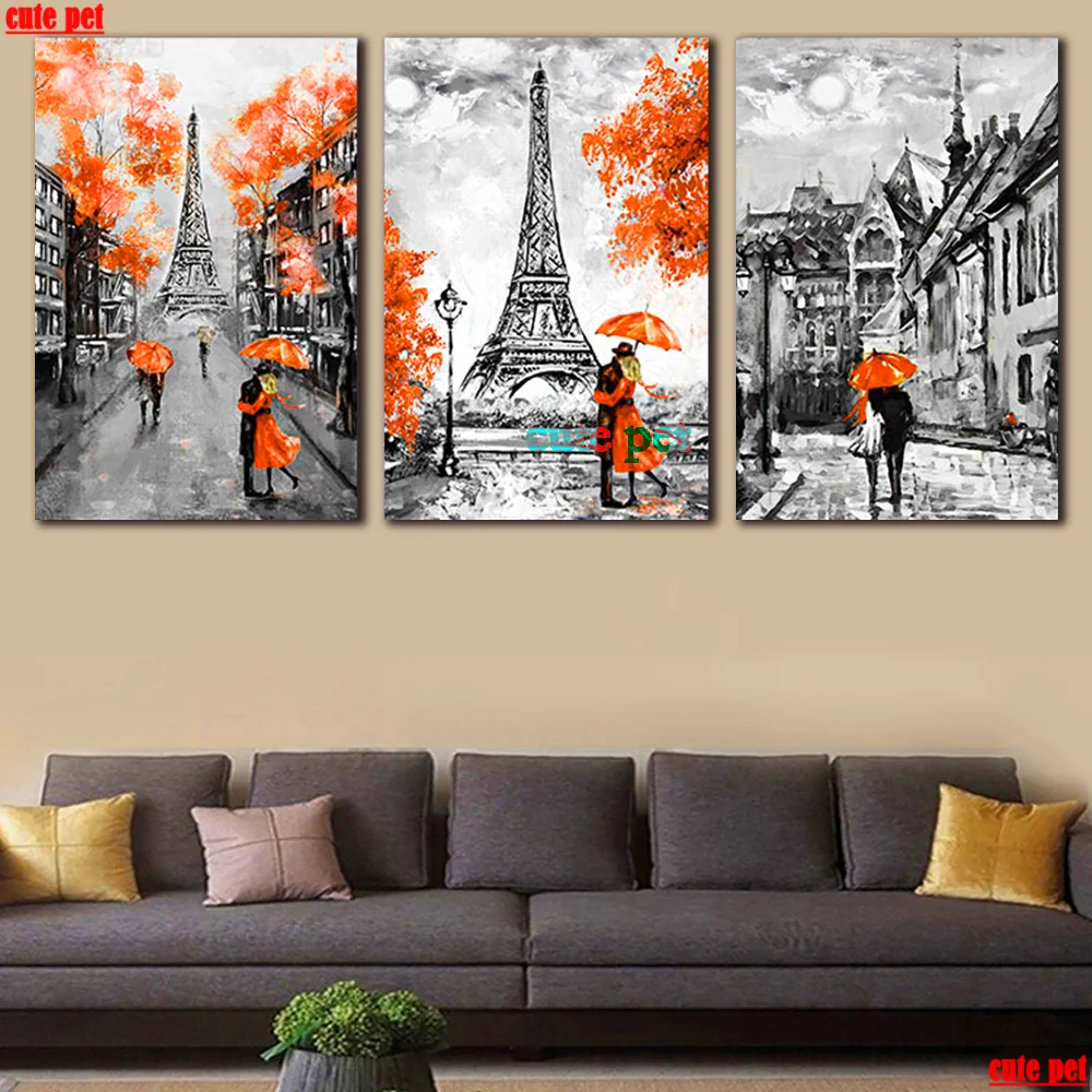 Diamond Embroidery Eiffel Tower Cross Stitch Diamond Painting 5d European architecture Mosaic Sale Rhinestones Art Handwork Gift