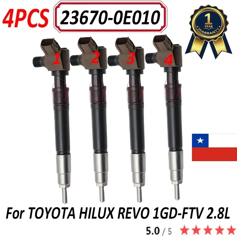 

ГОРЯЧЕЕ ПРЕДЛОЖЕНИЕ: НОВЫЙ ПИЕЗОИНЖЕКТОР 23670-0E010 (4 ШТ./КОМПЛЕКТ) — ДИЗЕЛЬНАЯ ФОРСУНКА 236700E010 ДЛЯ TOYOTA HILUX REVO 1GD-FTV 2.8