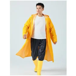 Thickened Single and Double PVC Raincoat Adult Long Sticker Leather Yellow Poncho Labor Protection Construction Site Rain