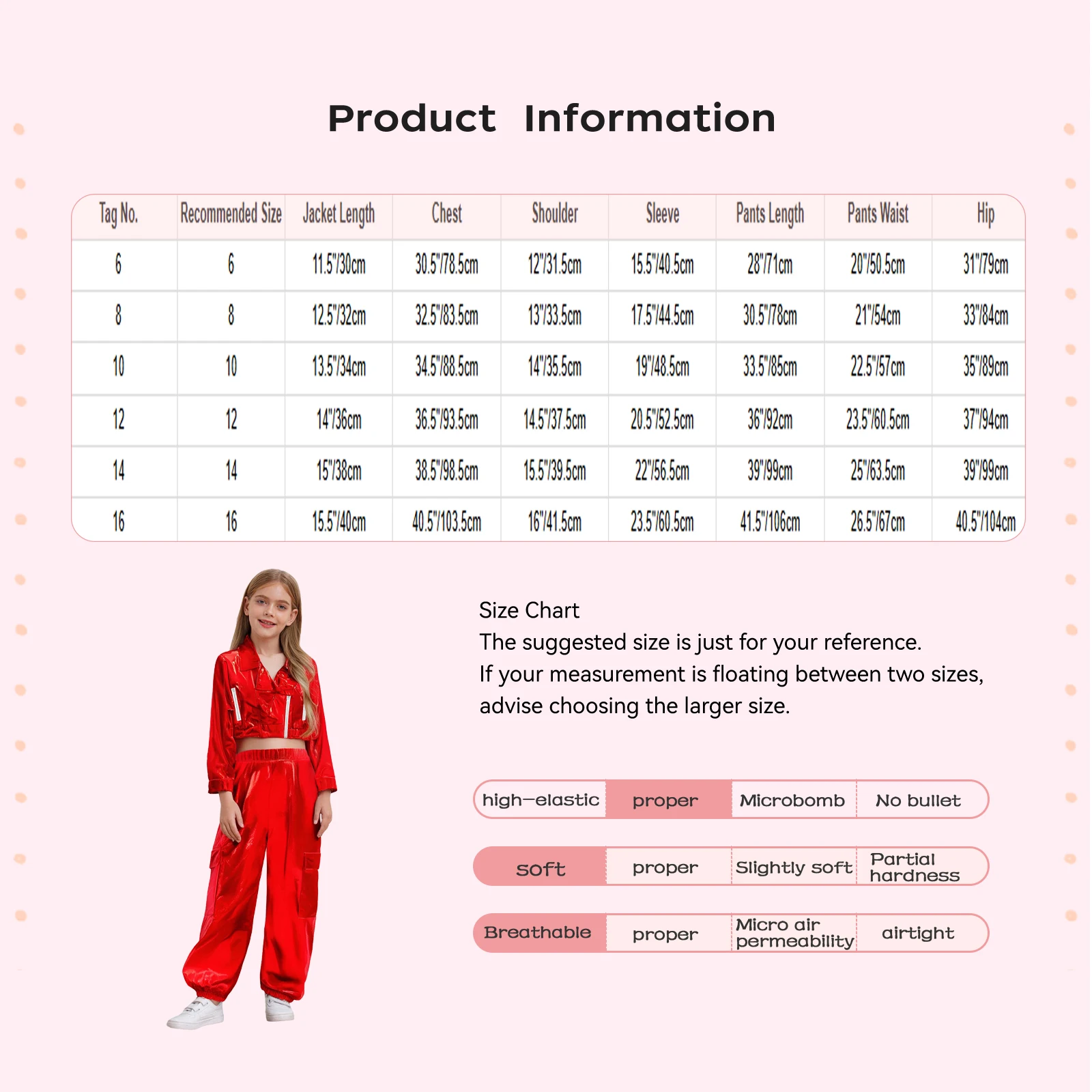 ユニセックスキッズジャズダンス衣装ジッパーメタリックヒップホップジャケットターンダウンカラー長袖トップ+光沢のあるパンツダンスパフォーマンス用