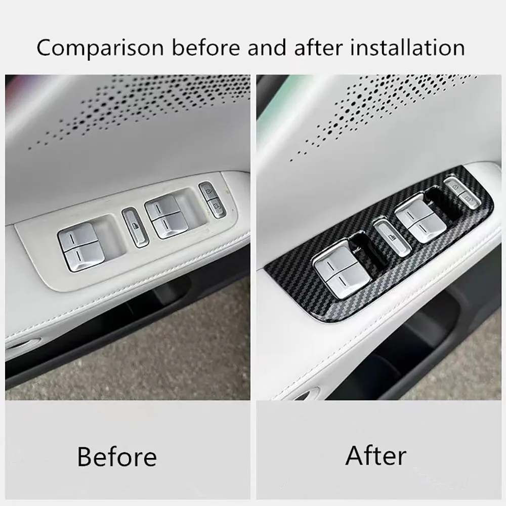 Fit For XPeng Xiao Peng G6 2023 2024 2025 Window Button Panel Decorative Sticker Interior Decoration Automotive Accessories